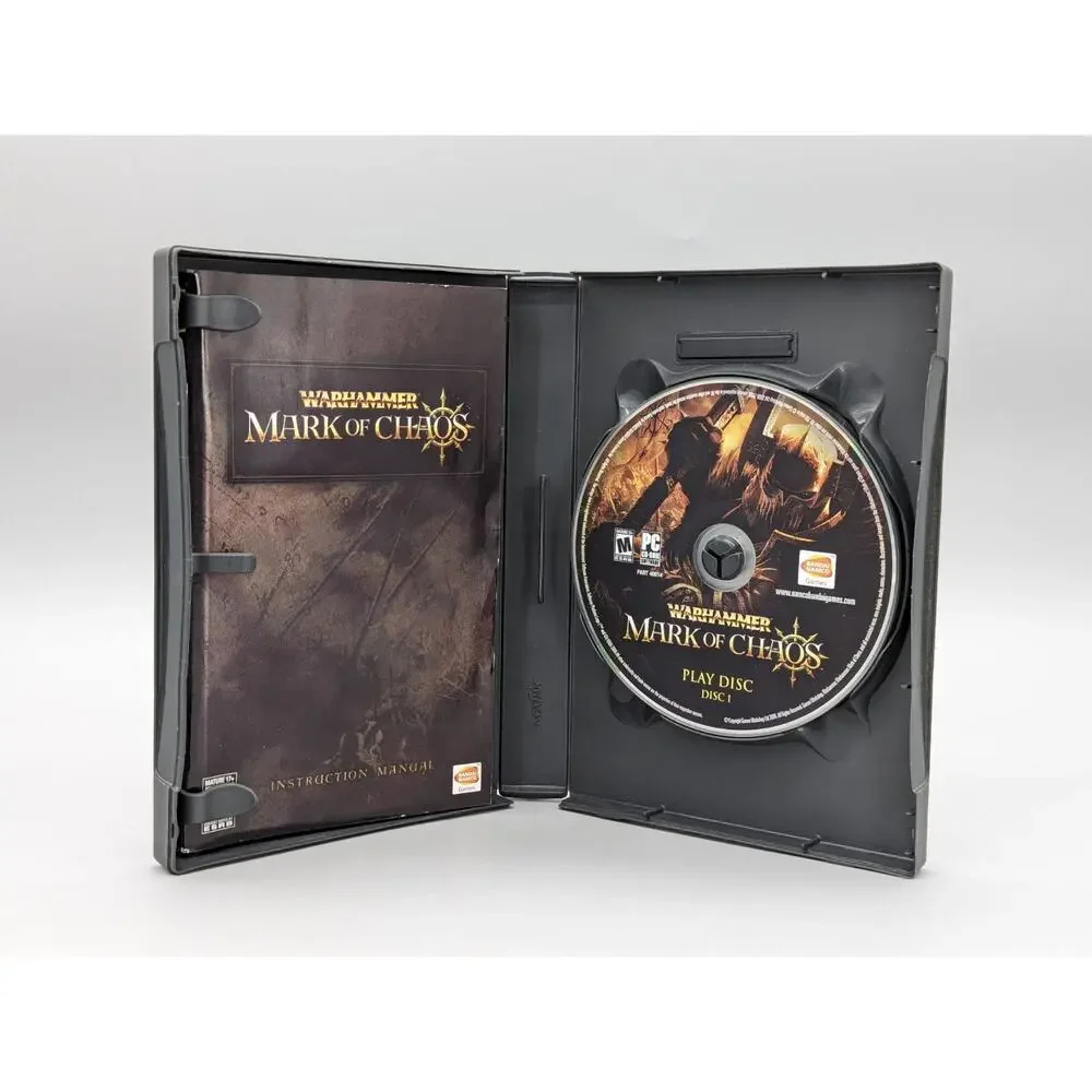 Warhammer Mark of Chaos PC 2006 6 Discs With Manual Bandai Games